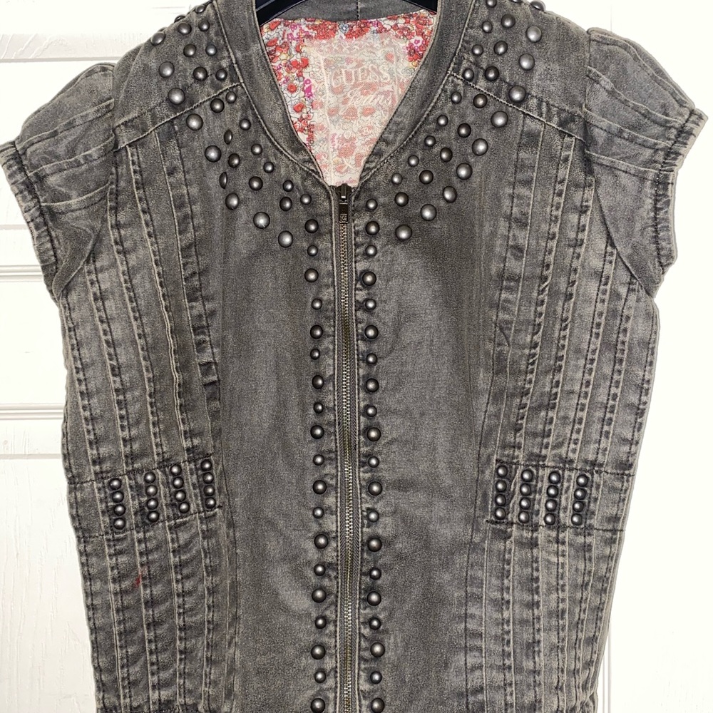 GUESS Suede Studded Top